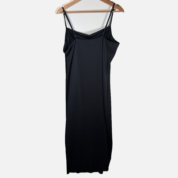 Good American Scuba Midi Dress 5 (2XL) Black Bodycon Square Neck Adjustable - Picture 4 of 13